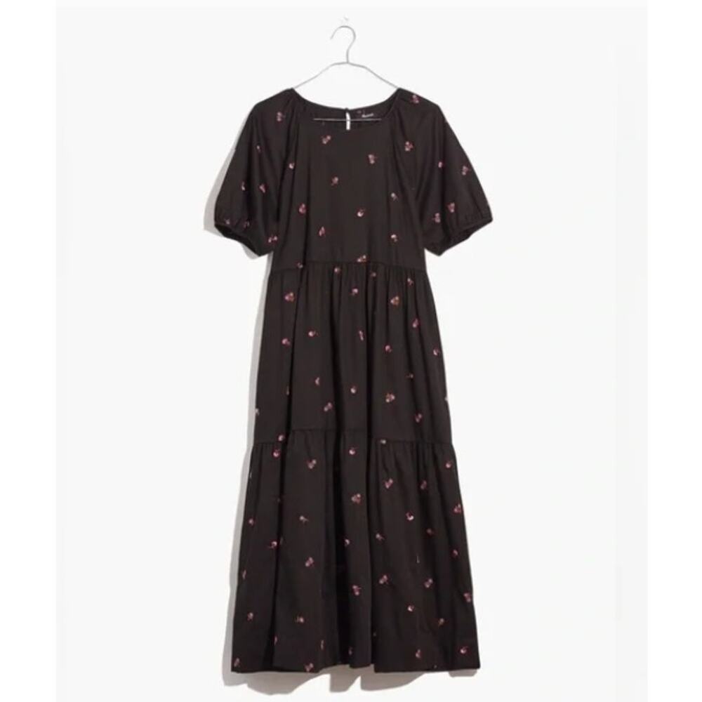 NEW! Madewell Short-Sleeve Cattail Tiered Dress in AMIE FLORAL (XL) - Picture 5 of 5